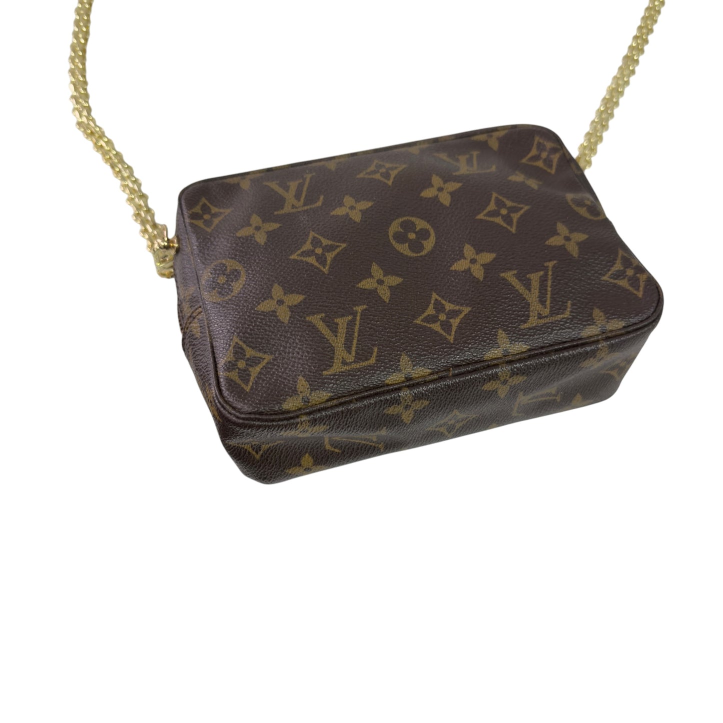 LOUIS VUITTON 中古 *自加鏈＞送無品牌扣＋無品牌鏈帶* 老花 斜揹袋
