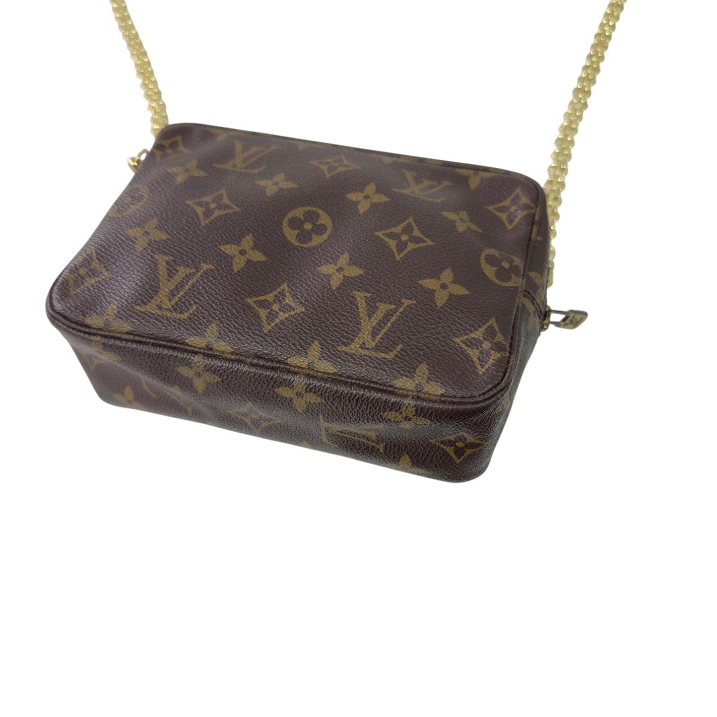 LOUIS VUITTON 中古 *自加鏈＞送無品牌扣＋無品牌鏈帶* 老花 斜揹袋