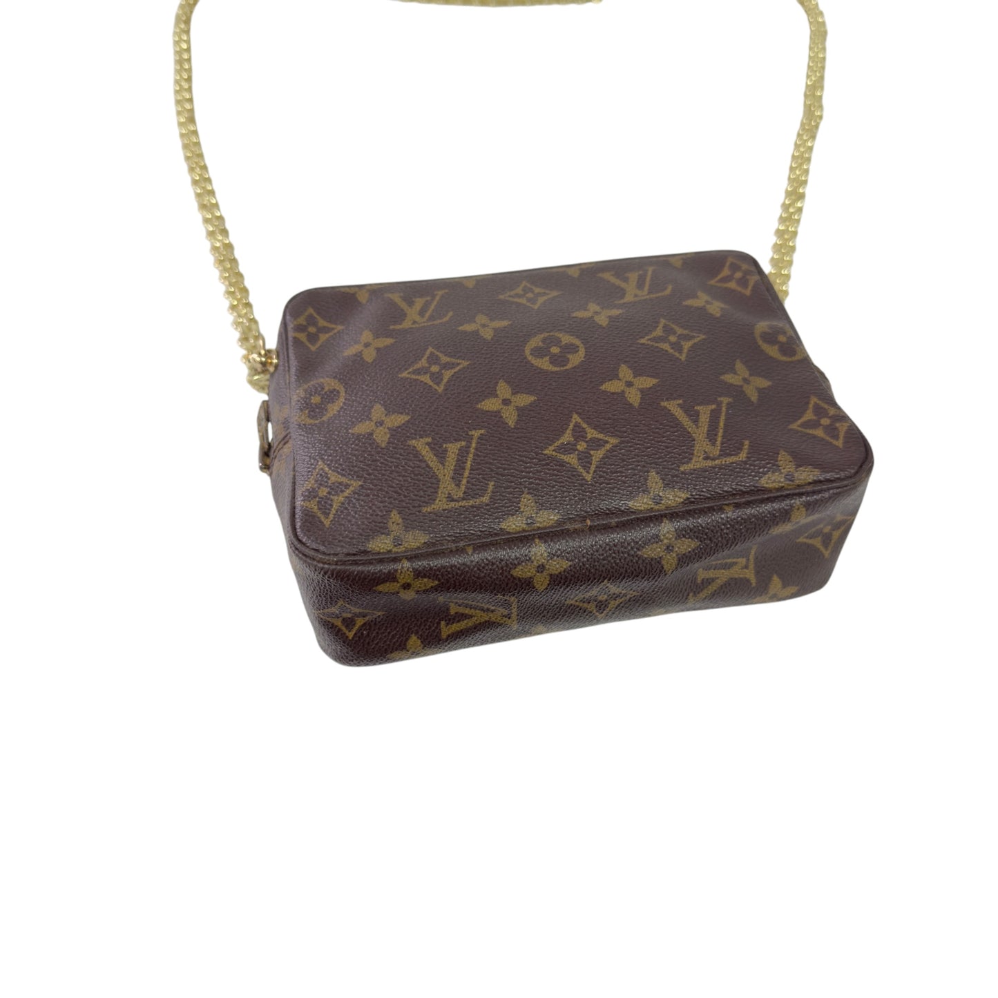 LOUIS VUITTON 中古 *自加鏈＞送無品牌扣＋無品牌鏈帶* 老花 斜揹袋