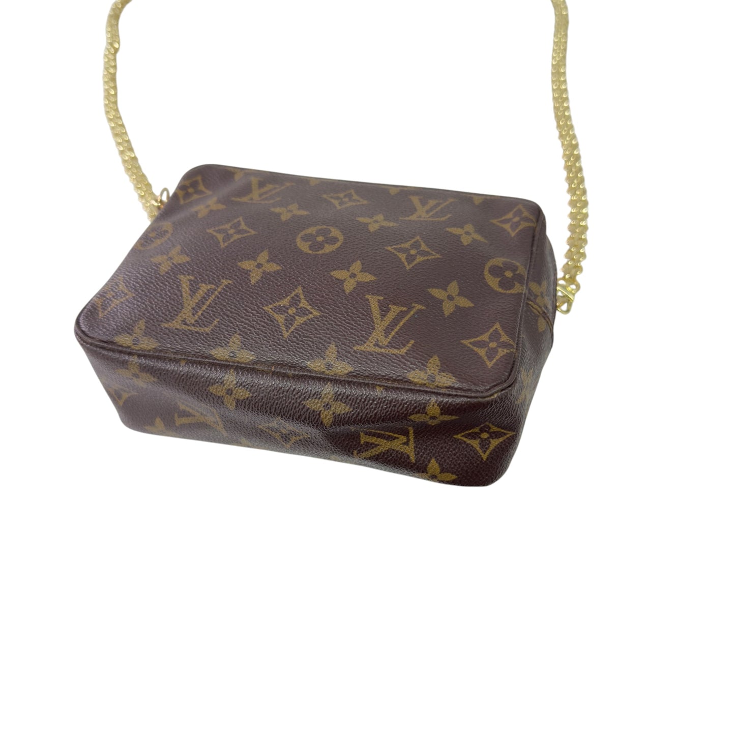 LOUIS VUITTON 中古 *自加鏈＞送無品牌扣＋無品牌鏈帶* 老花 斜揹袋
