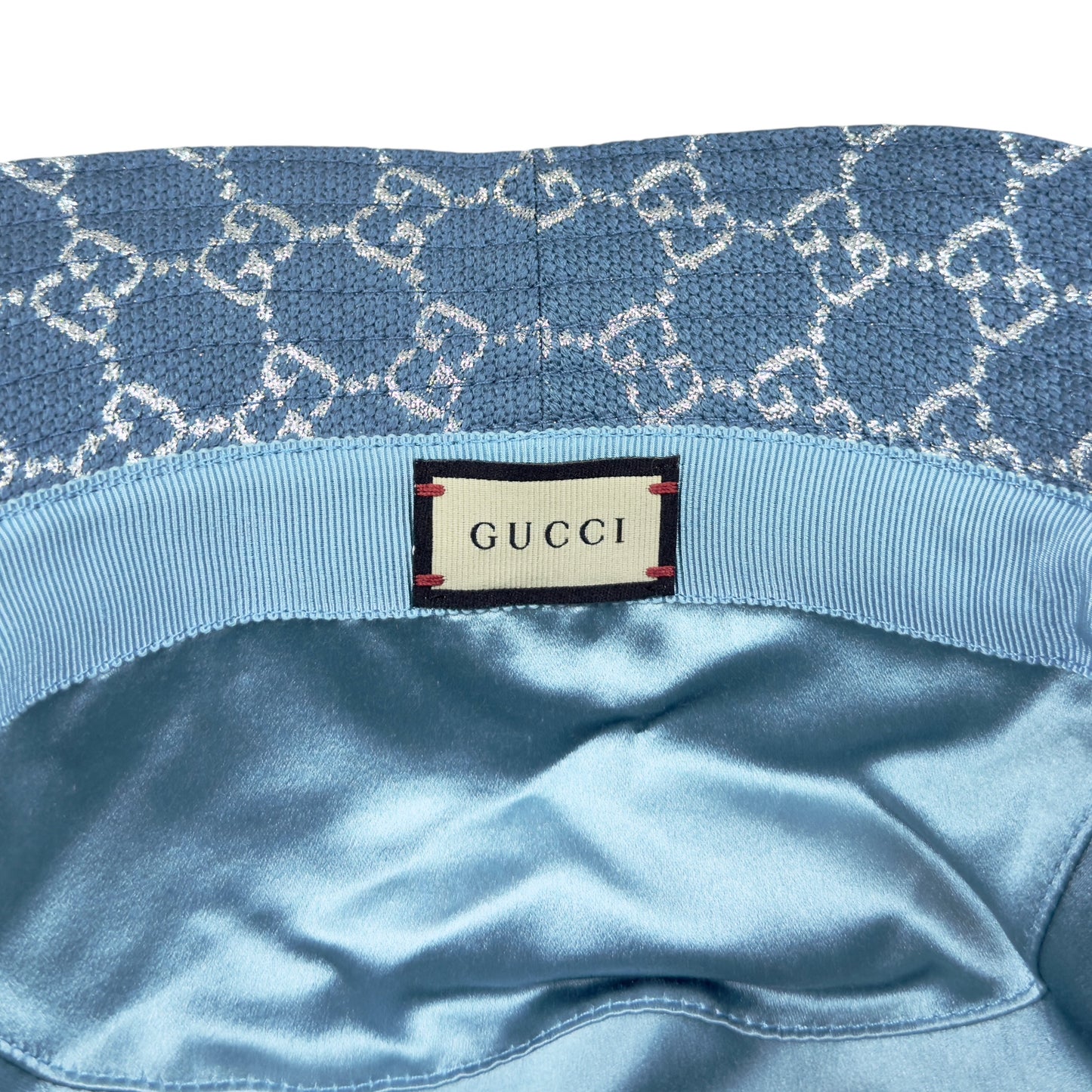 GUCCI GG 閃閃銀絲 漁夫帽