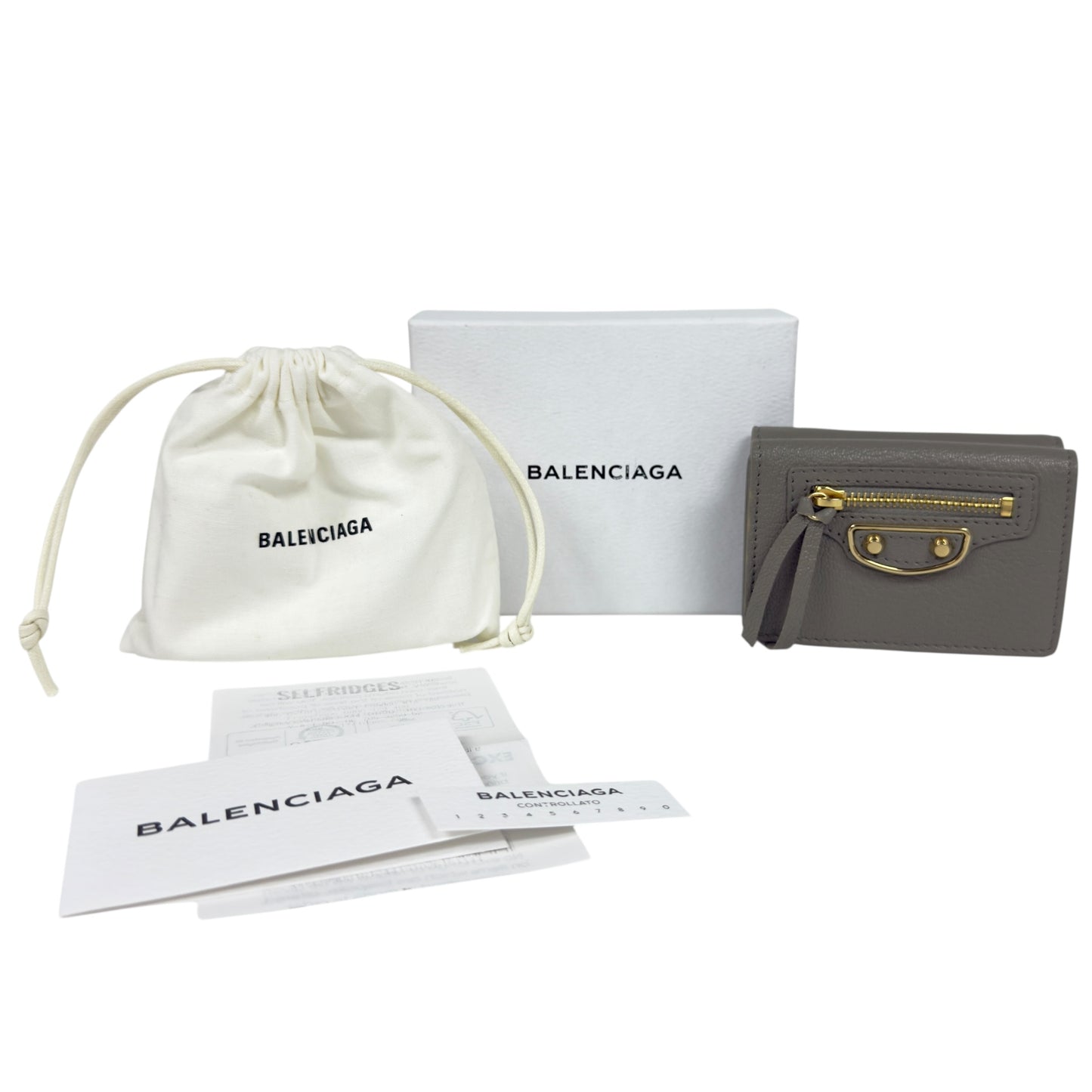 BALENCIAGA Metallic Edge City 多摺 迷你銀包