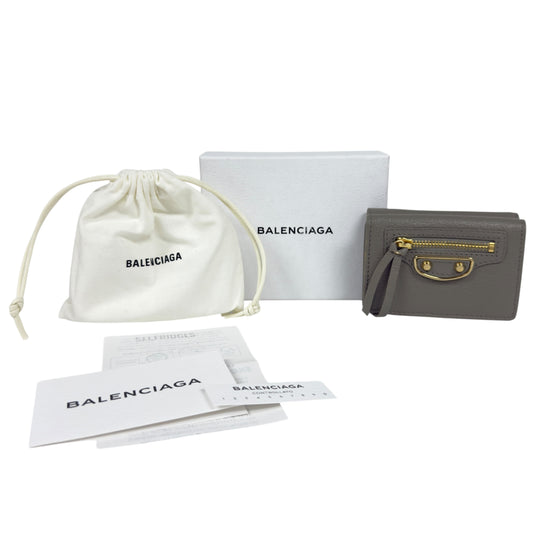 BALENCIAGA Metallic Edge City 多摺 迷你銀包