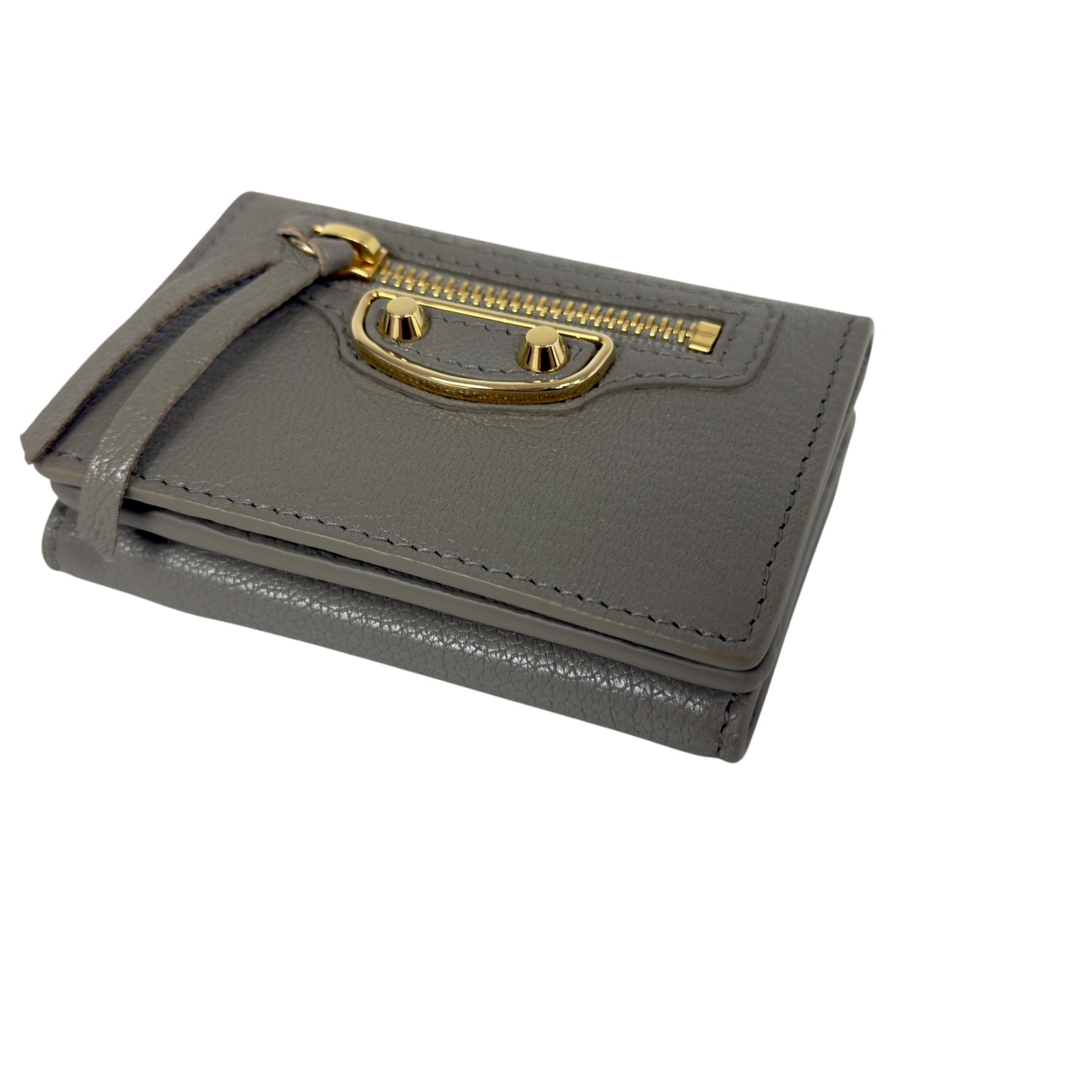 BALENCIAGA Metallic Edge City 多摺 迷你銀包