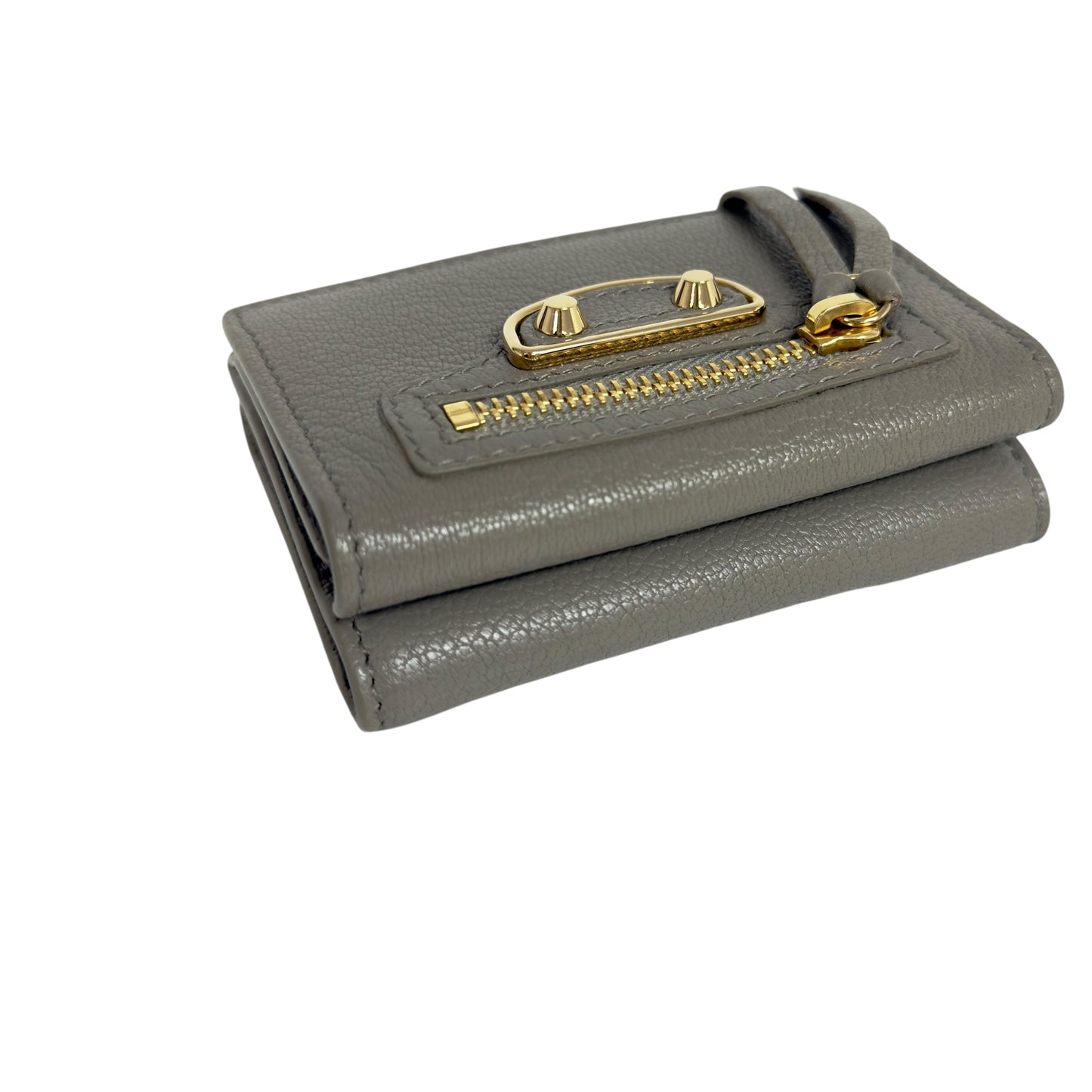 BALENCIAGA Metallic Edge City 多摺 迷你銀包