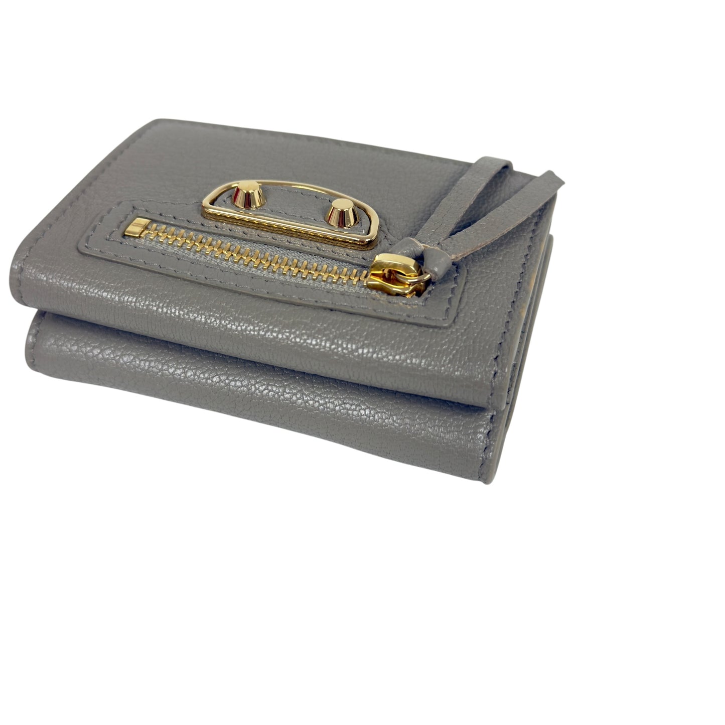 BALENCIAGA Metallic Edge City 多摺 迷你銀包