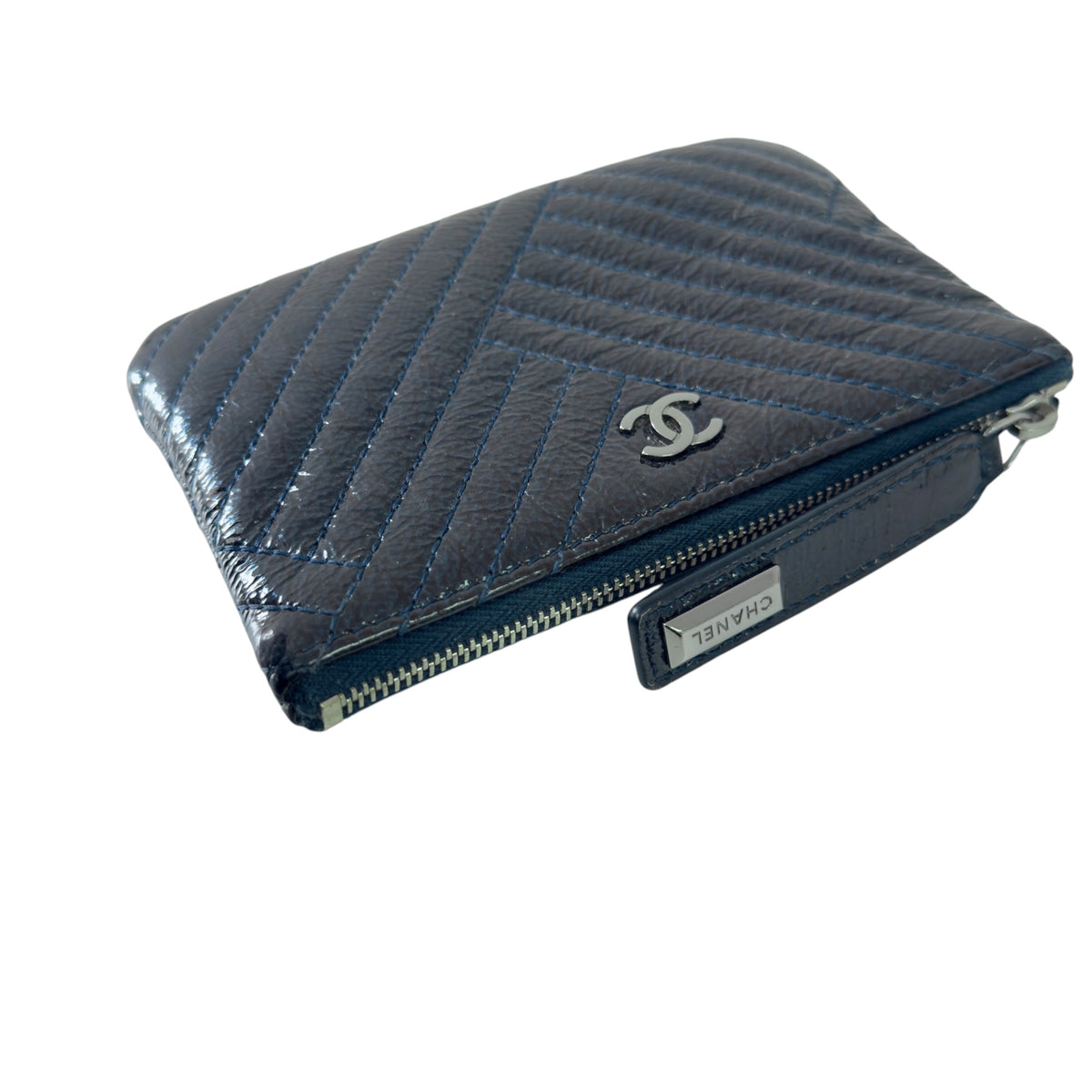 CHANEL CC 漆皮 拉鏈小包