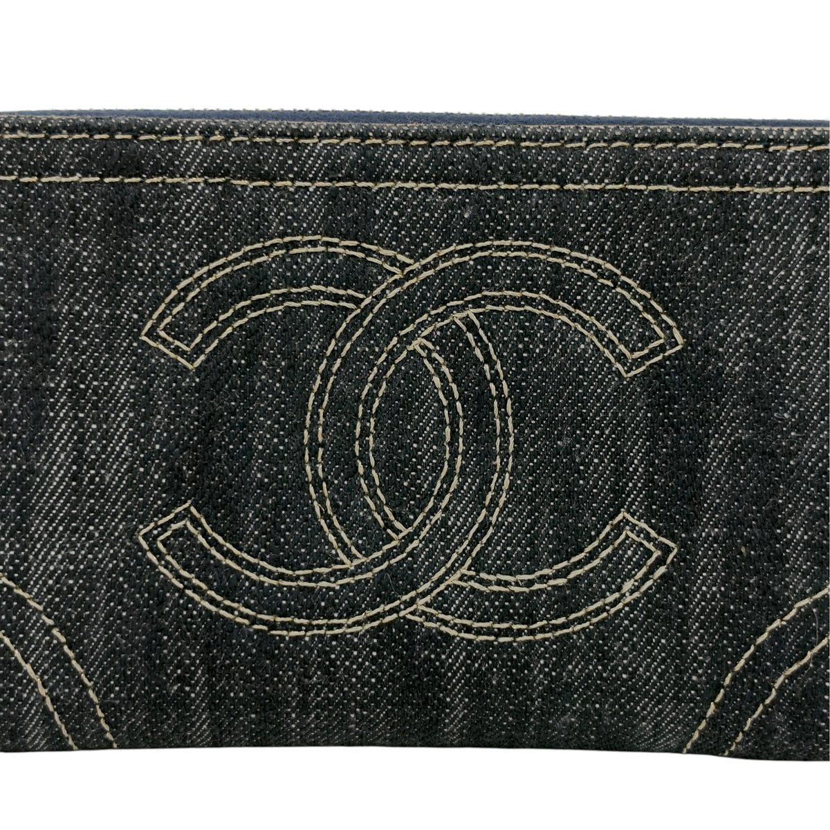 CHANEL *罕有* 中古 CC 牛仔 長銀包