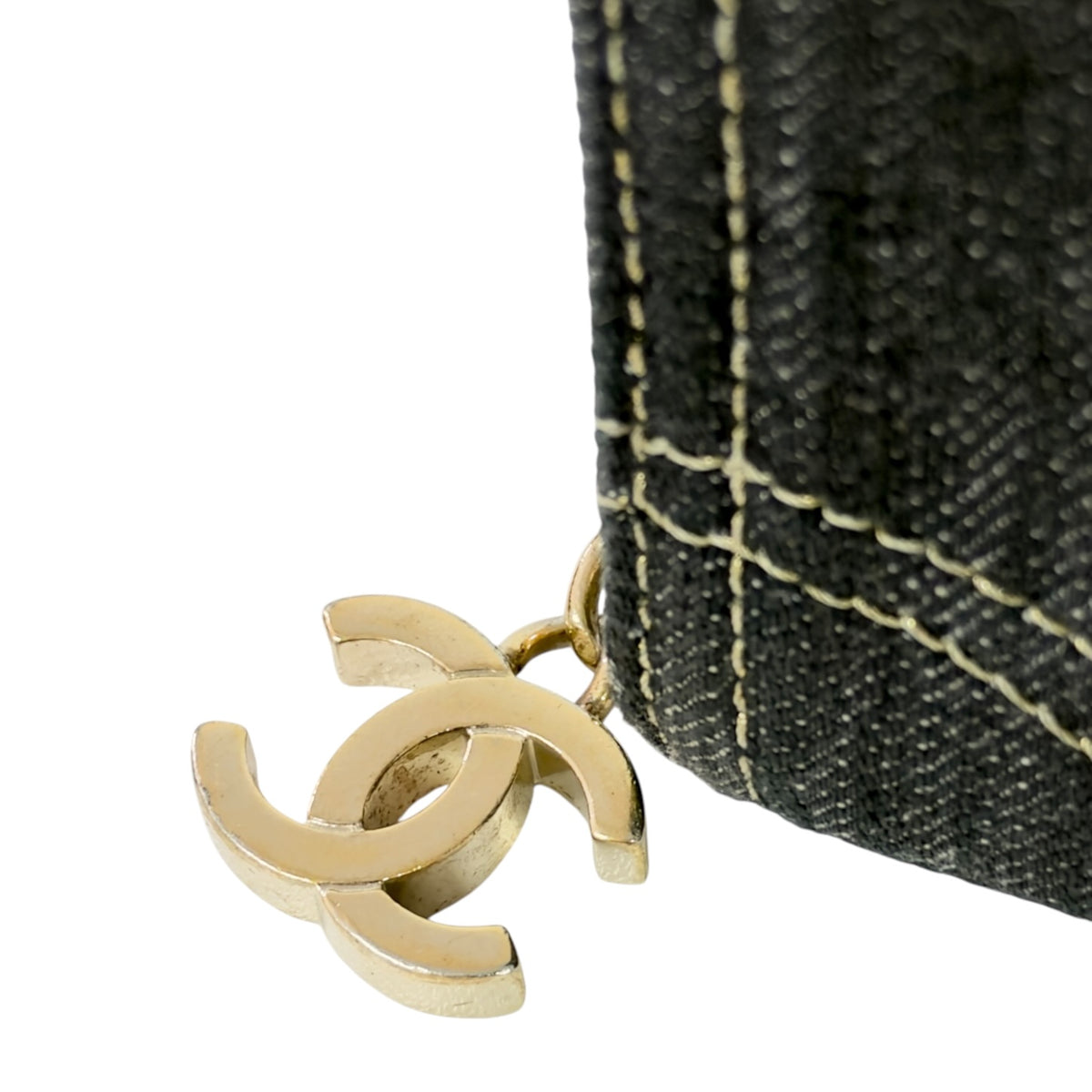 CHANEL *罕有* 中古 CC 牛仔 長銀包
