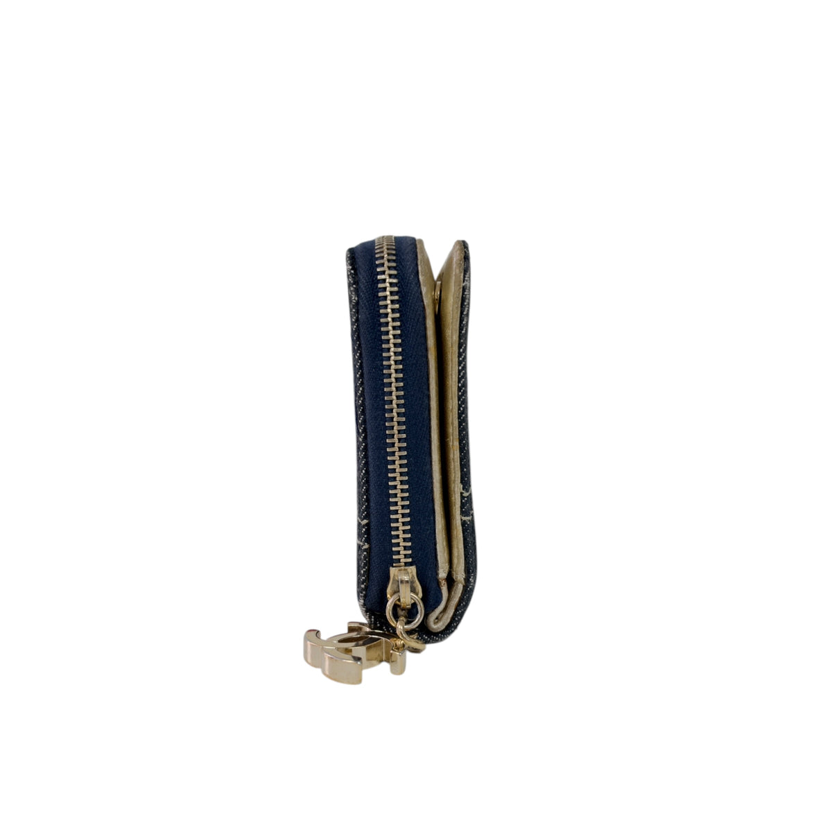 CHANEL *罕有* 中古 CC 牛仔 長銀包