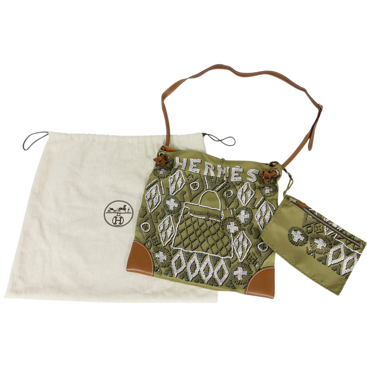 HERMES Silk City 斜揹袋 框N刻