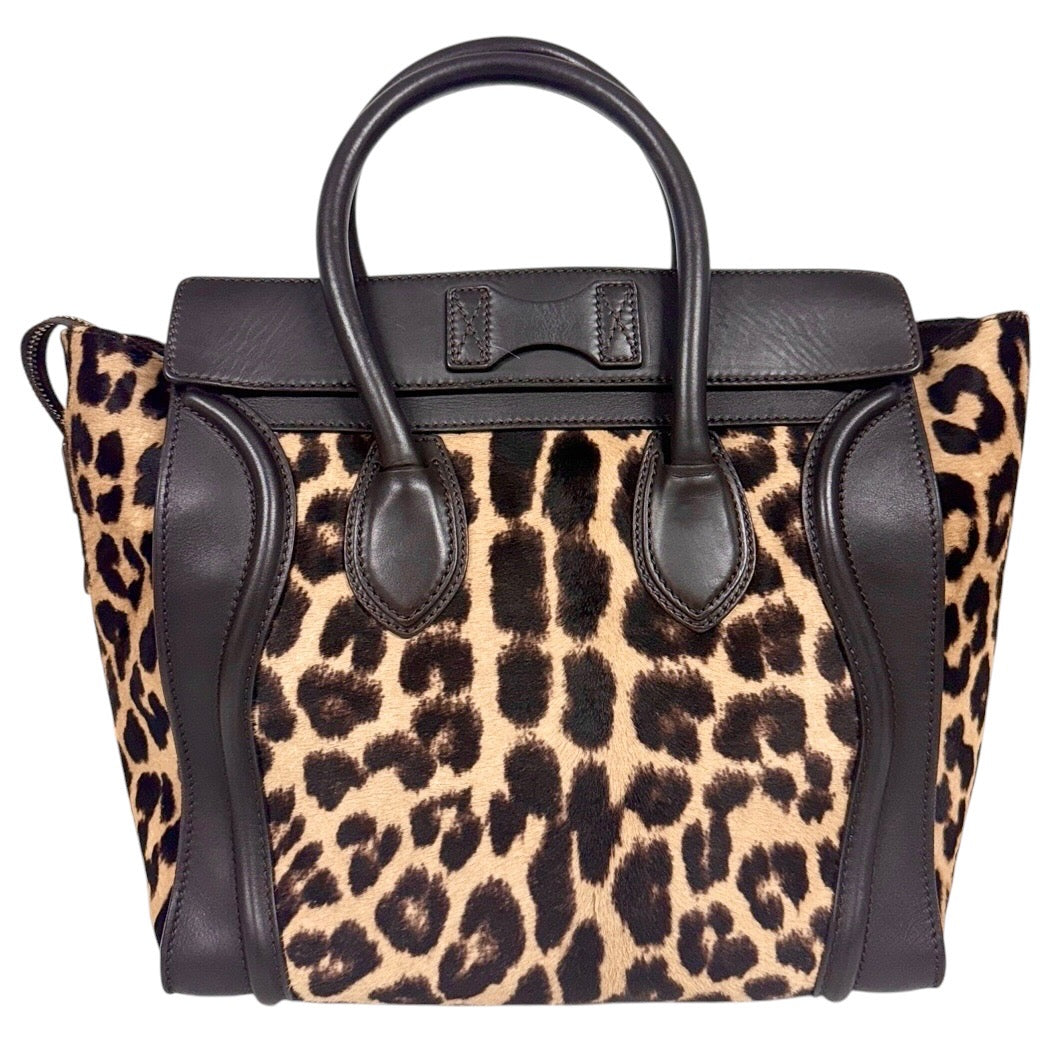 CELINE Luggage 豹紋 馬毛 手袋