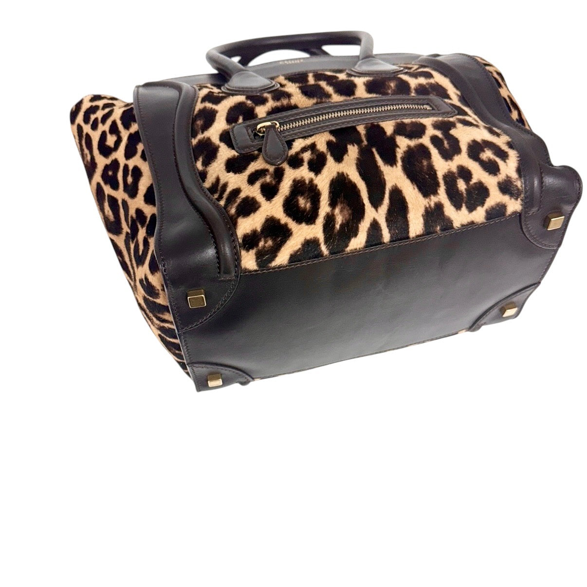 CELINE Luggage 豹紋 馬毛 手袋