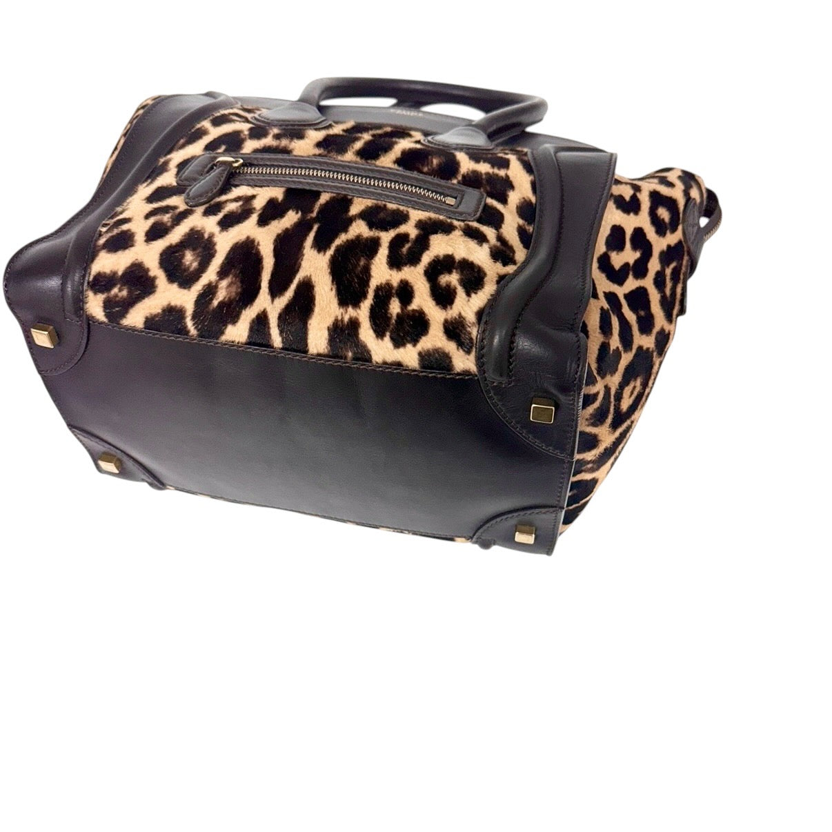 CELINE Luggage 豹紋 馬毛 手袋