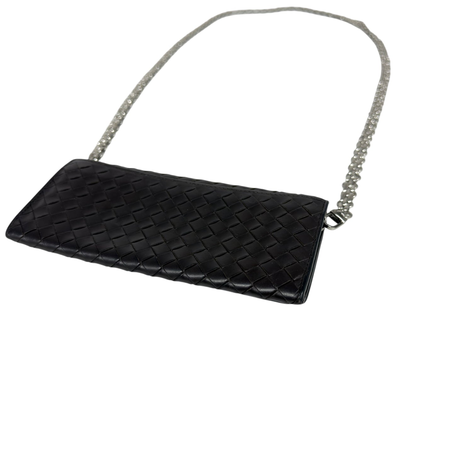 BOTTEGA VENETA *自加鏈＞送無品牌扣＋無品牌鏈帶* 織皮 斜揹袋