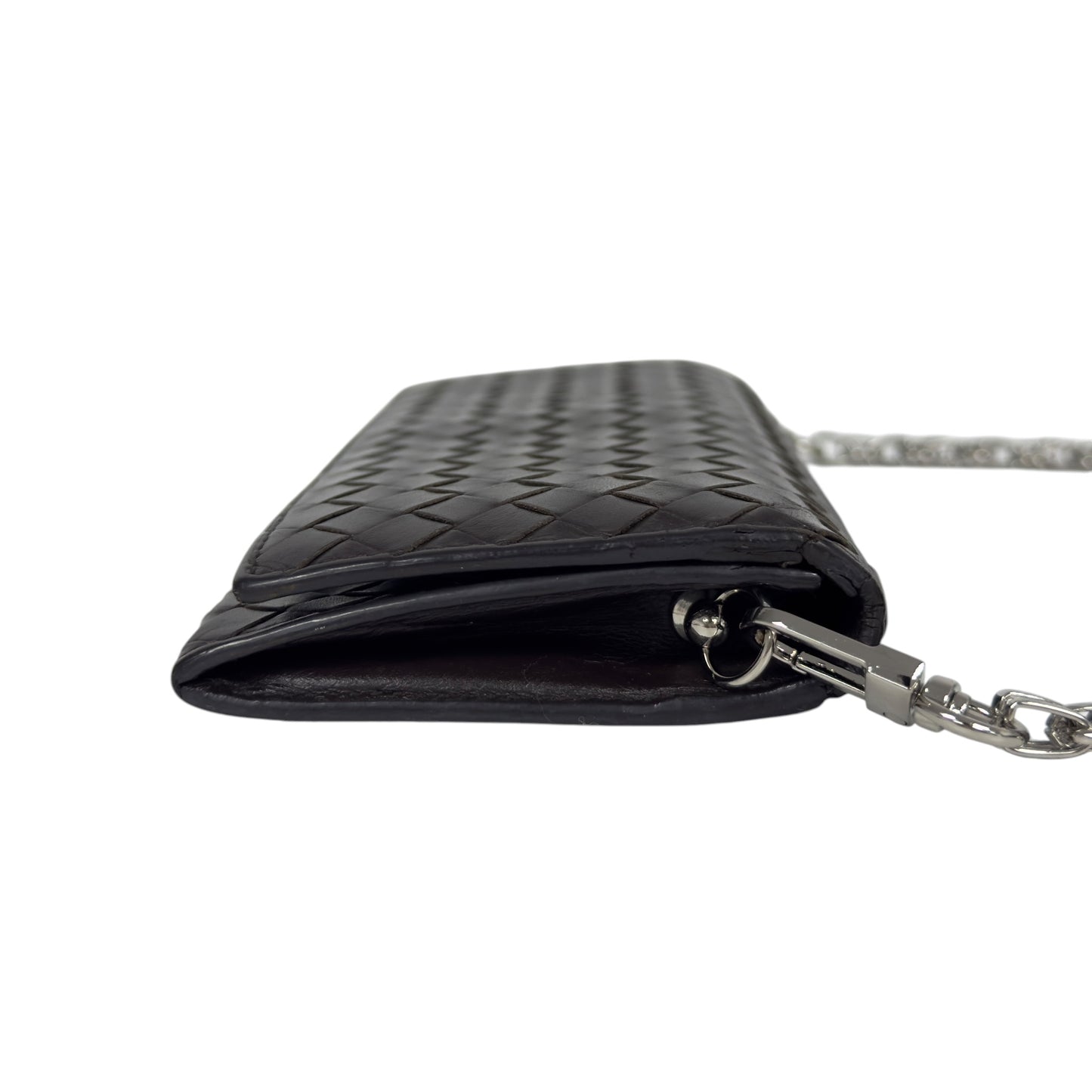 BOTTEGA VENETA *自加鏈＞送無品牌扣＋無品牌鏈帶* 織皮 斜揹袋