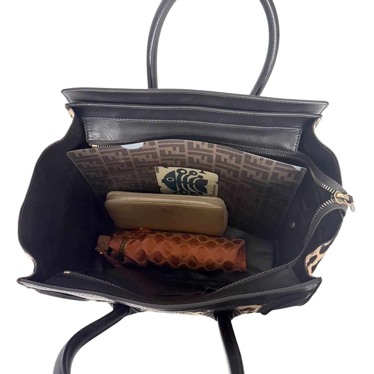 CELINE Luggage 豹紋 馬毛 手袋