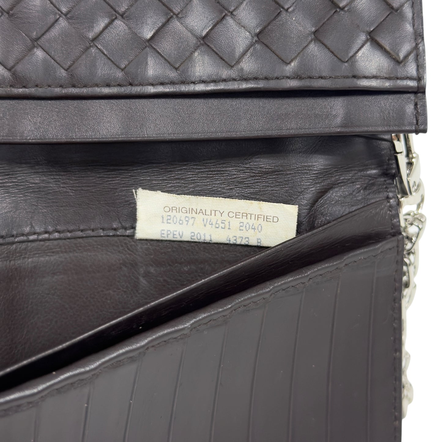 BOTTEGA VENETA *自加鏈＞送無品牌扣＋無品牌鏈帶* 織皮 斜揹袋