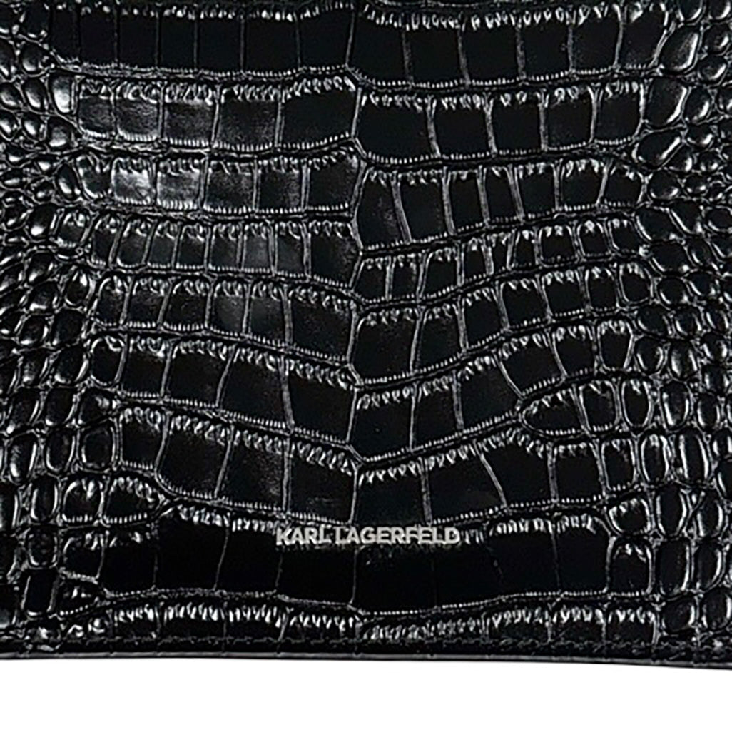 KARL LAGERFELD 老佛爺 鱷魚皮壓紋 肩背包