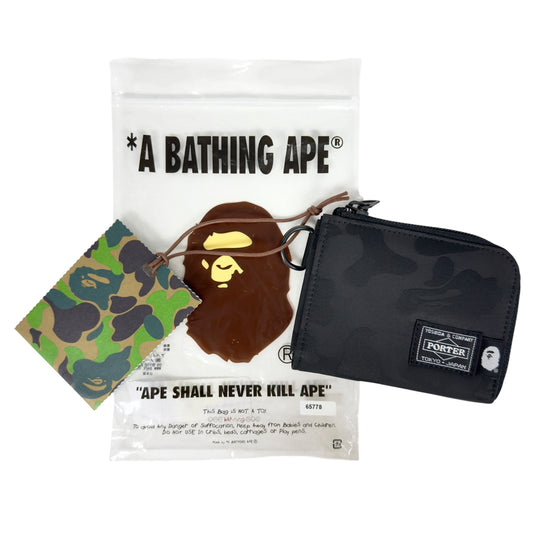PORTER 聯乘 A BATHING APE 拉鏈卡包