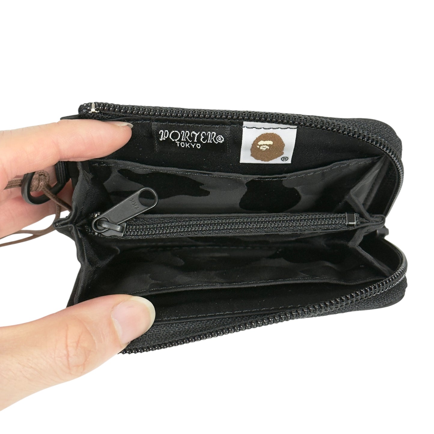 PORTER 聯乘 A BATHING APE 拉鏈卡包