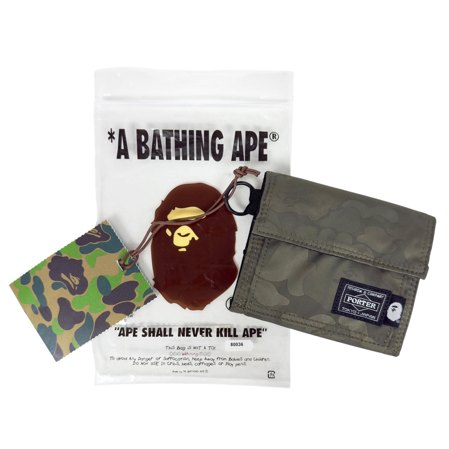 PORTER 聯乘 A BATHING APE 短銀包