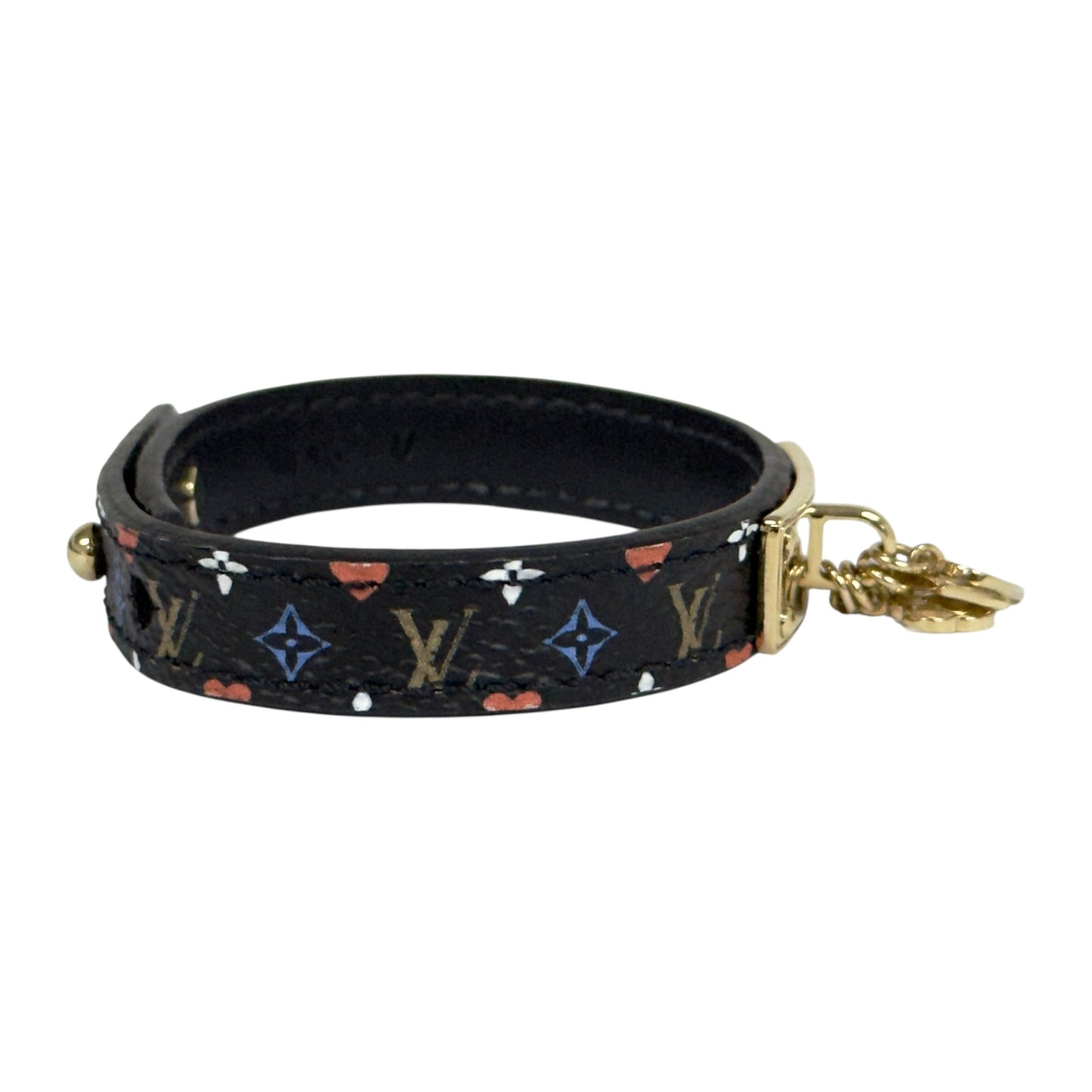 LOUIS VUITTON Game on 黑彩老花 吊墜 手帶