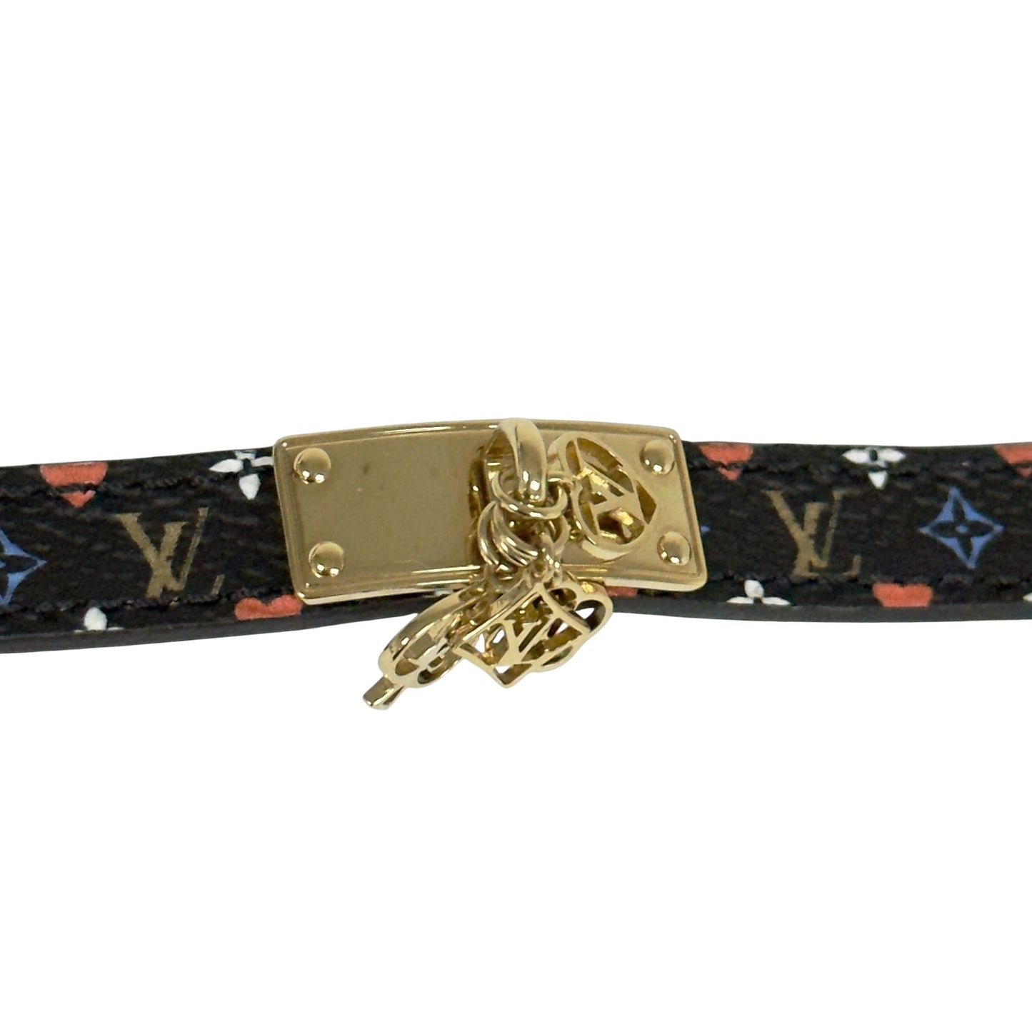 LOUIS VUITTON Game on 黑彩老花 吊墜 手帶