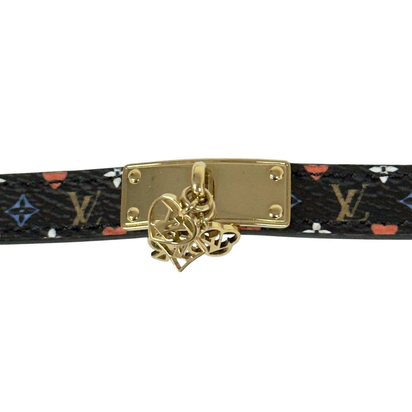 LOUIS VUITTON Game on 黑彩老花 吊墜 手帶