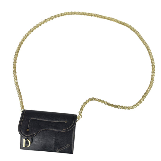 DIOR *自加鏈＞送無品牌扣＋無品牌鏈帶* 中古 Saddle 馬鞍 斜揹袋