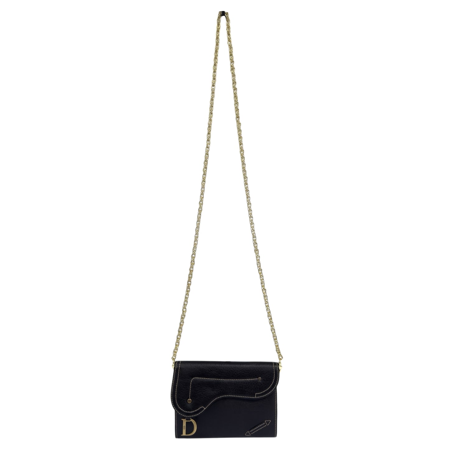 DIOR *自加鏈＞送無品牌扣＋無品牌鏈帶* 中古 Saddle 馬鞍 斜揹袋