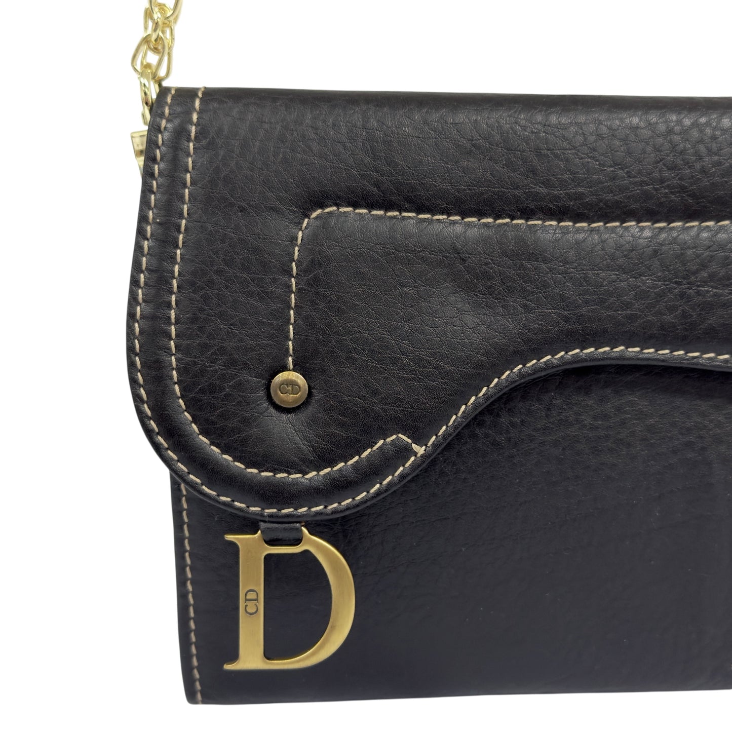 DIOR *自加鏈＞送無品牌扣＋無品牌鏈帶* 中古 Saddle 馬鞍 斜揹袋