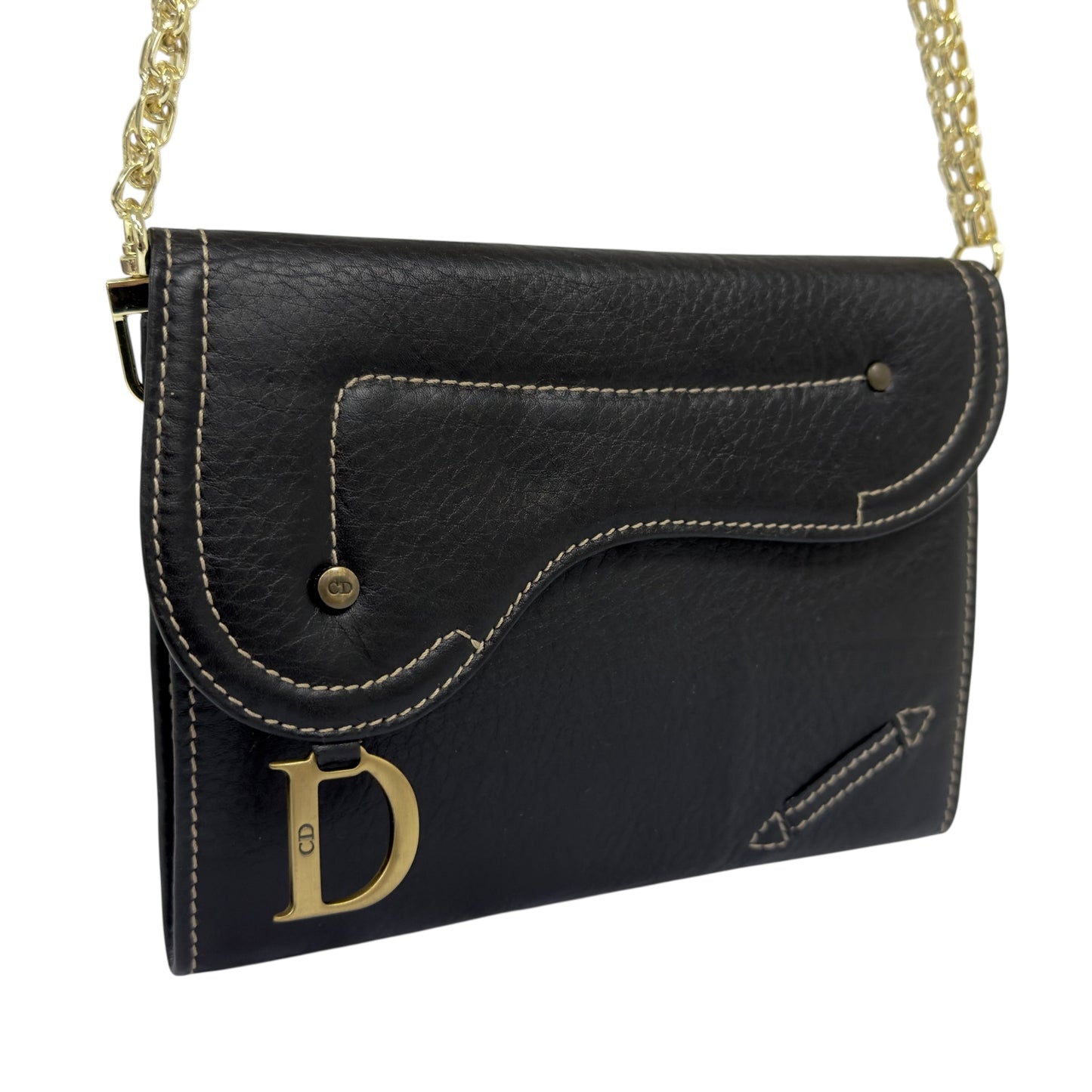DIOR *自加鏈＞送無品牌扣＋無品牌鏈帶* 中古 Saddle 馬鞍 斜揹袋