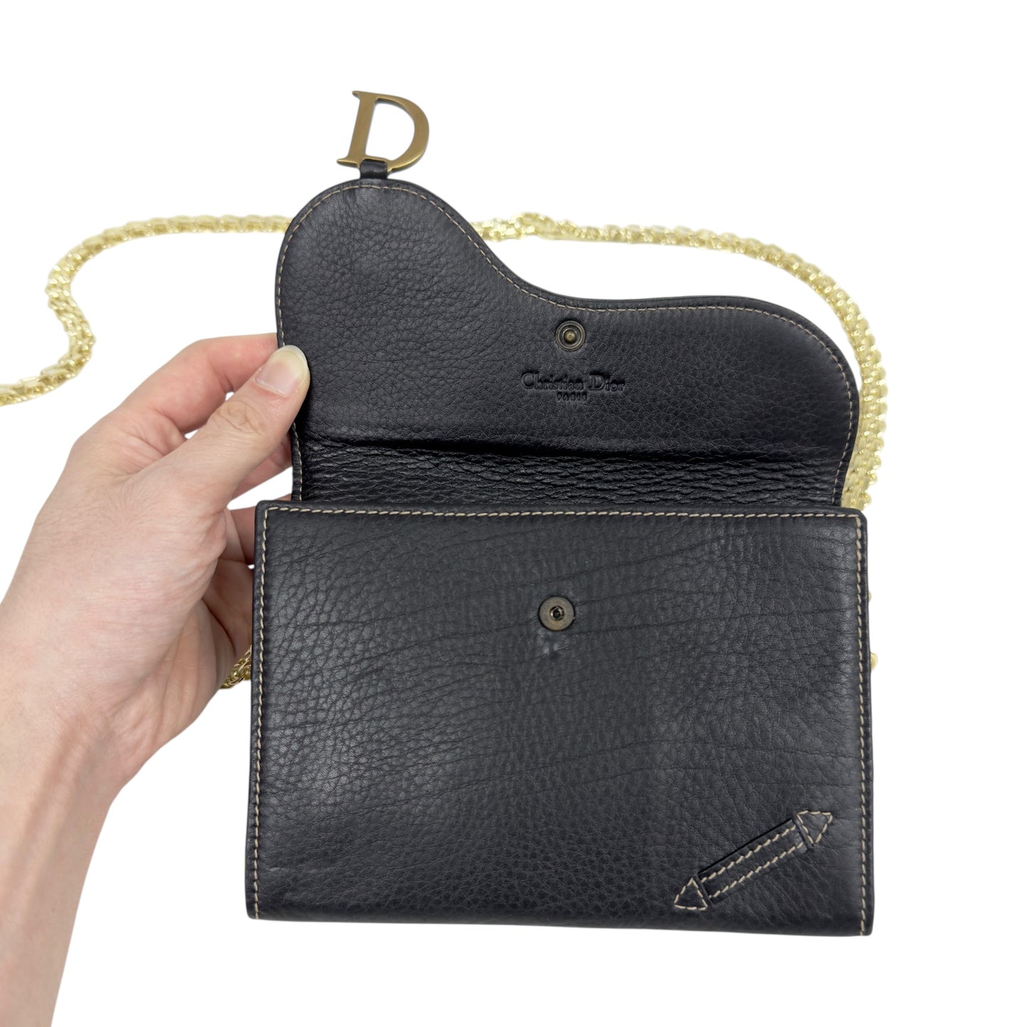 DIOR *自加鏈＞送無品牌扣＋無品牌鏈帶* 中古 Saddle 馬鞍 斜揹袋