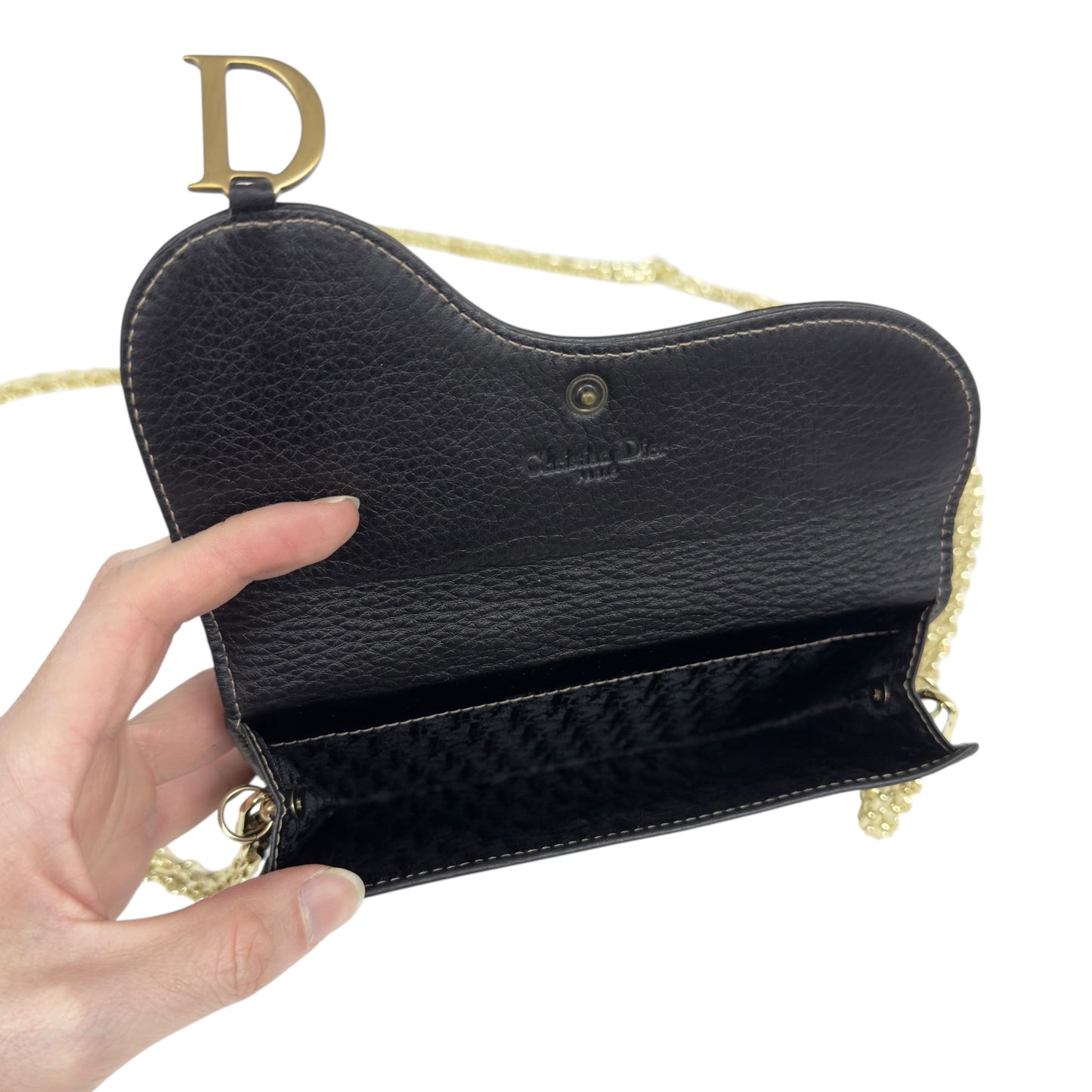 DIOR *自加鏈＞送無品牌扣＋無品牌鏈帶* 中古 Saddle 馬鞍 斜揹袋