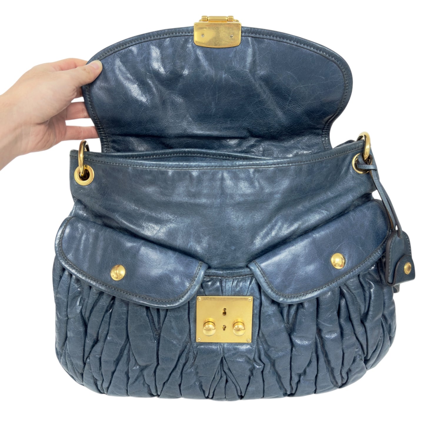 MIU MIU Coffer 皺摺 2用袋