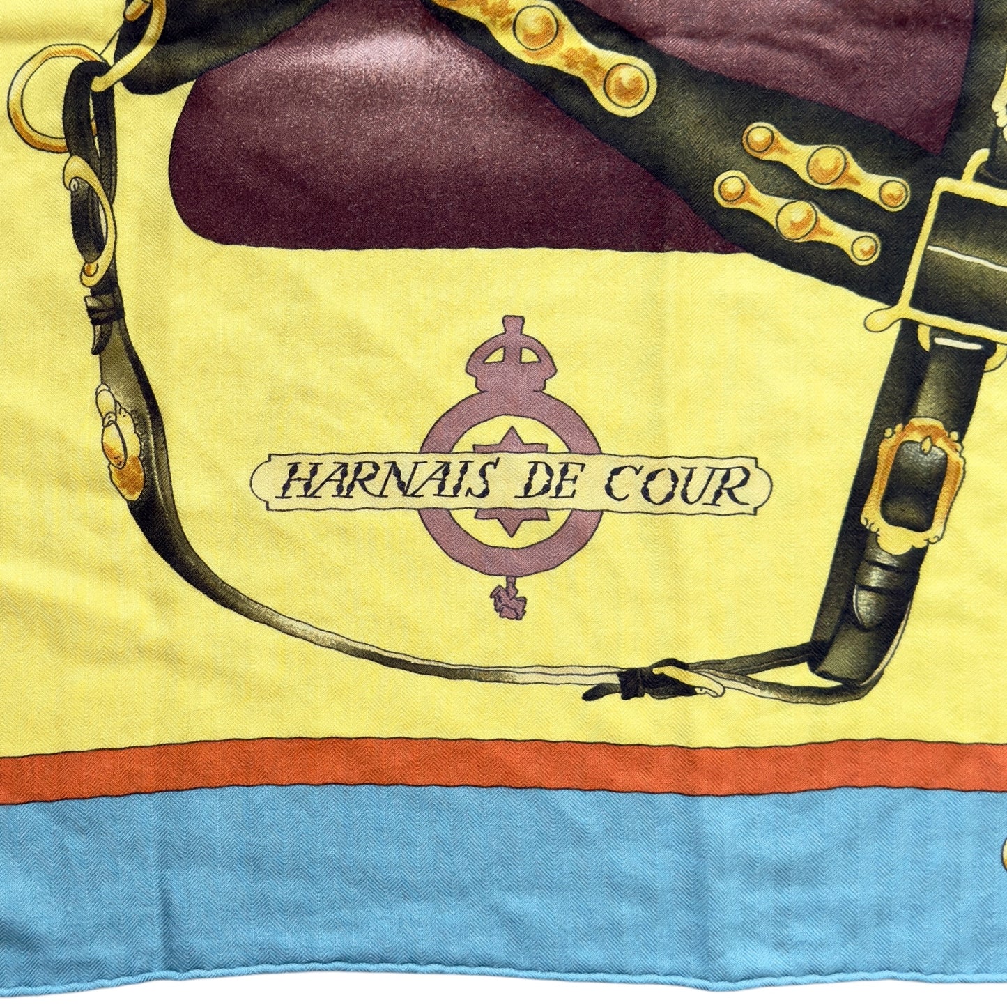 HERMES Harnais de Coeur shawl 140 羊絨 圍巾