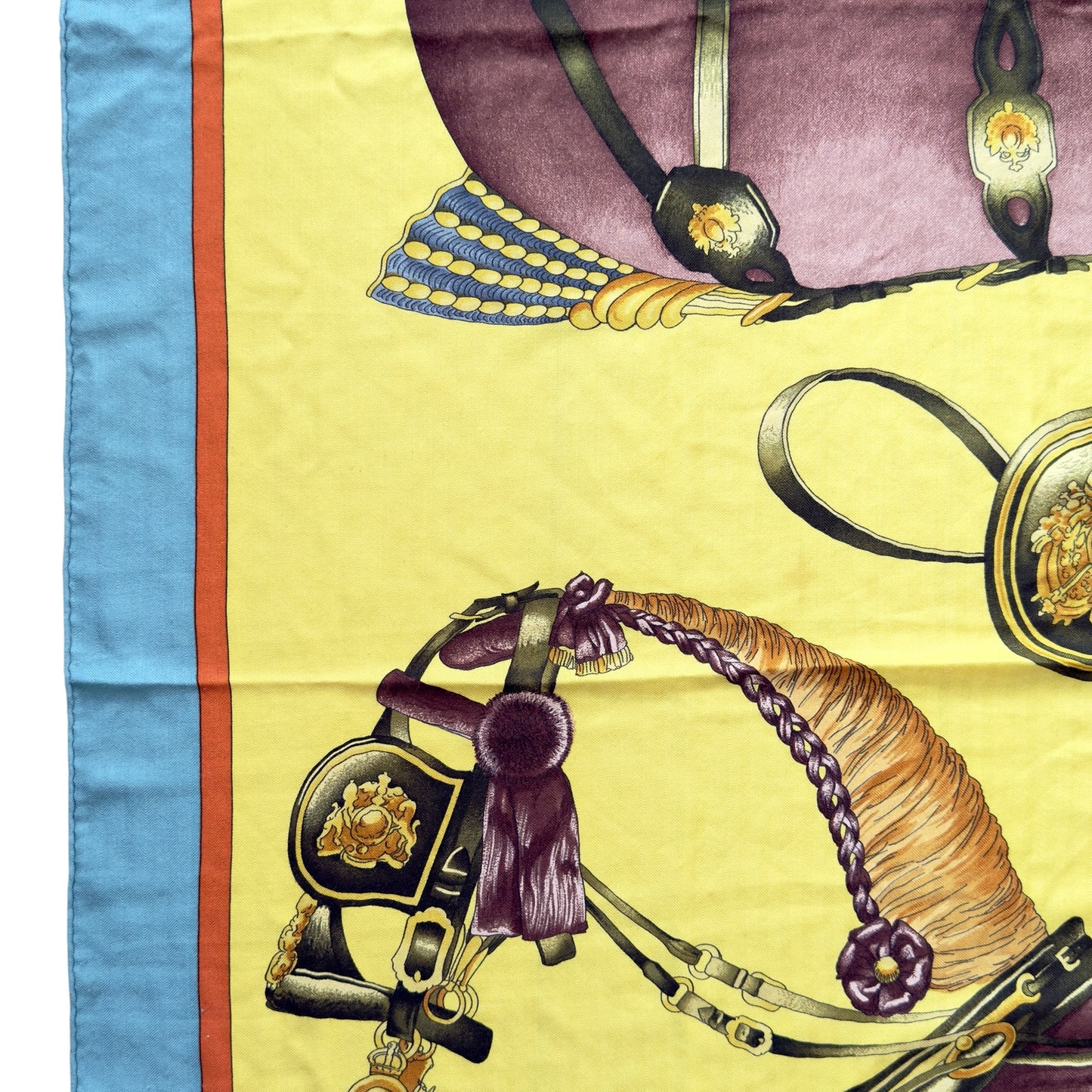 HERMES Harnais de Coeur shawl 140 羊絨 圍巾