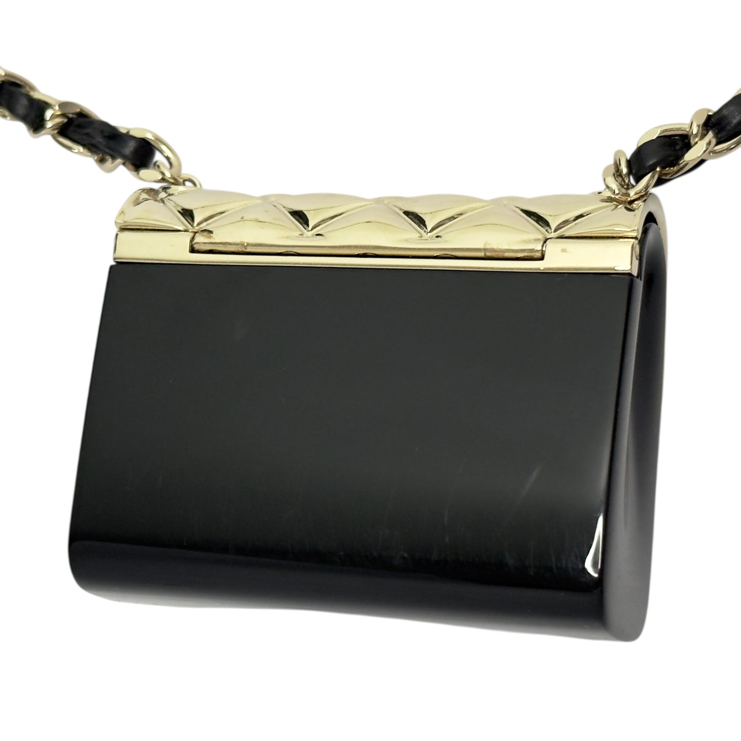 CHANEL 迷你翻蓋包 皮穿鏈 斜揹飾品