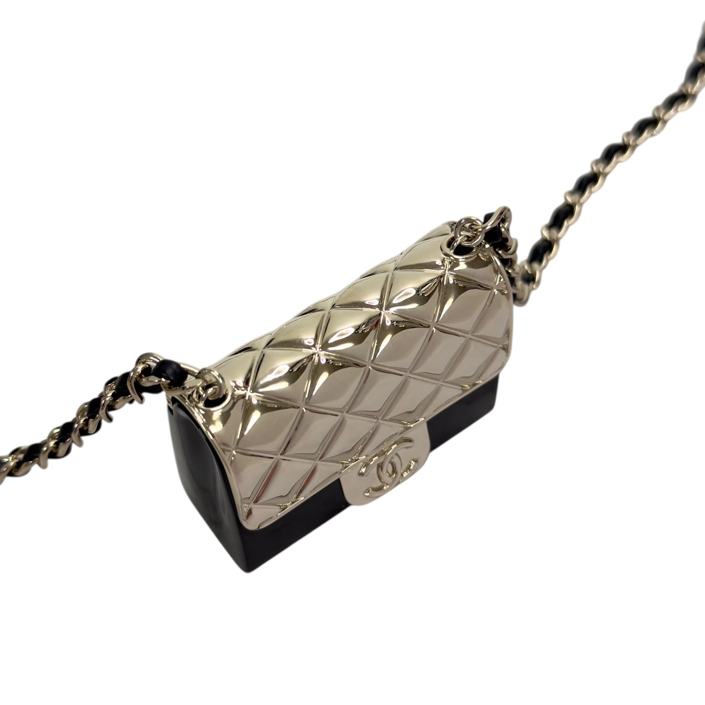 CHANEL 迷你翻蓋包 皮穿鏈 斜揹飾品