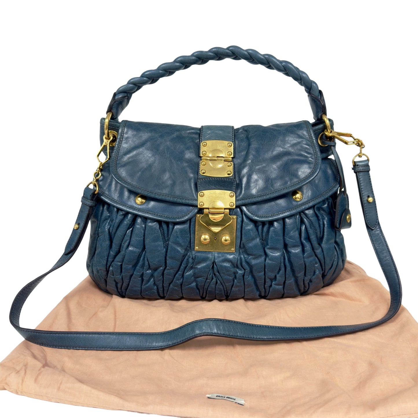 MIU MIU Coffer 皺摺 2用袋
