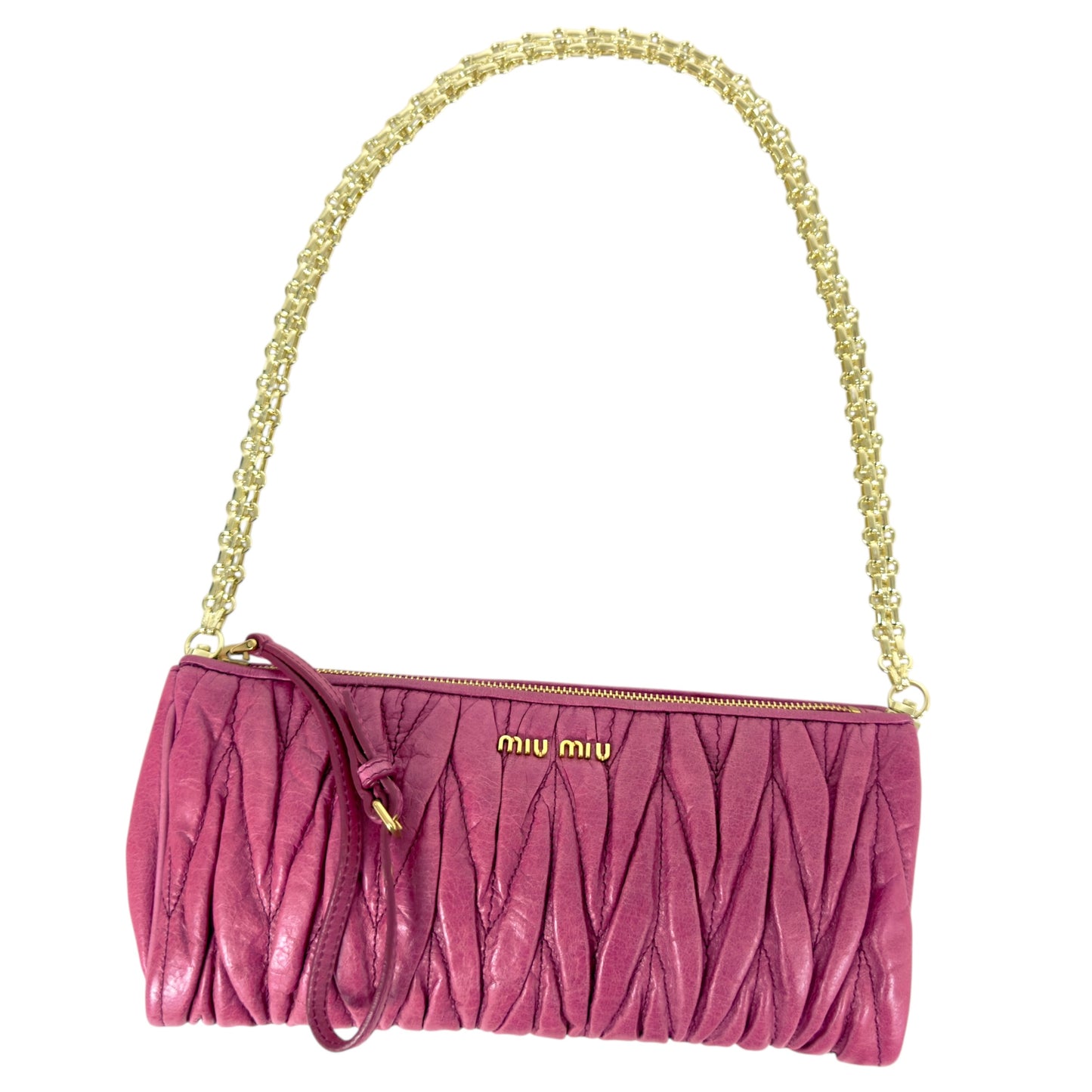 MIU MIU *自加鏈＞送無品牌扣＋無品牌鏈帶* Matelassé 皺摺 肩背包