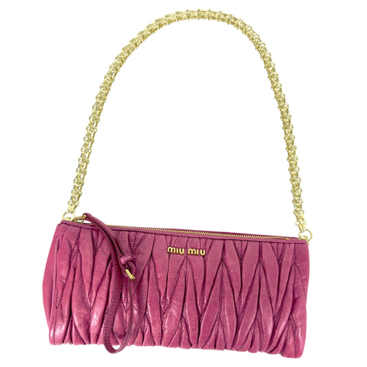 MIU MIU *自加鏈＞送無品牌扣＋無品牌鏈帶* Matelassé 皺摺 肩背包