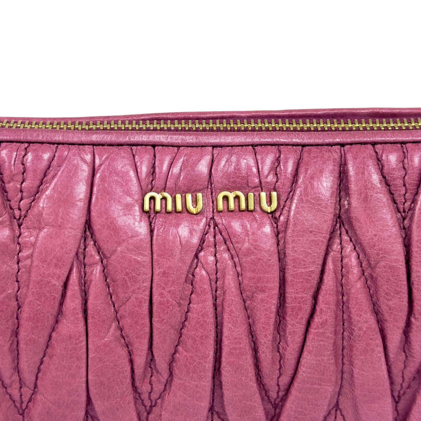 MIU MIU *自加鏈＞送無品牌扣＋無品牌鏈帶* Matelassé 皺摺 肩背包