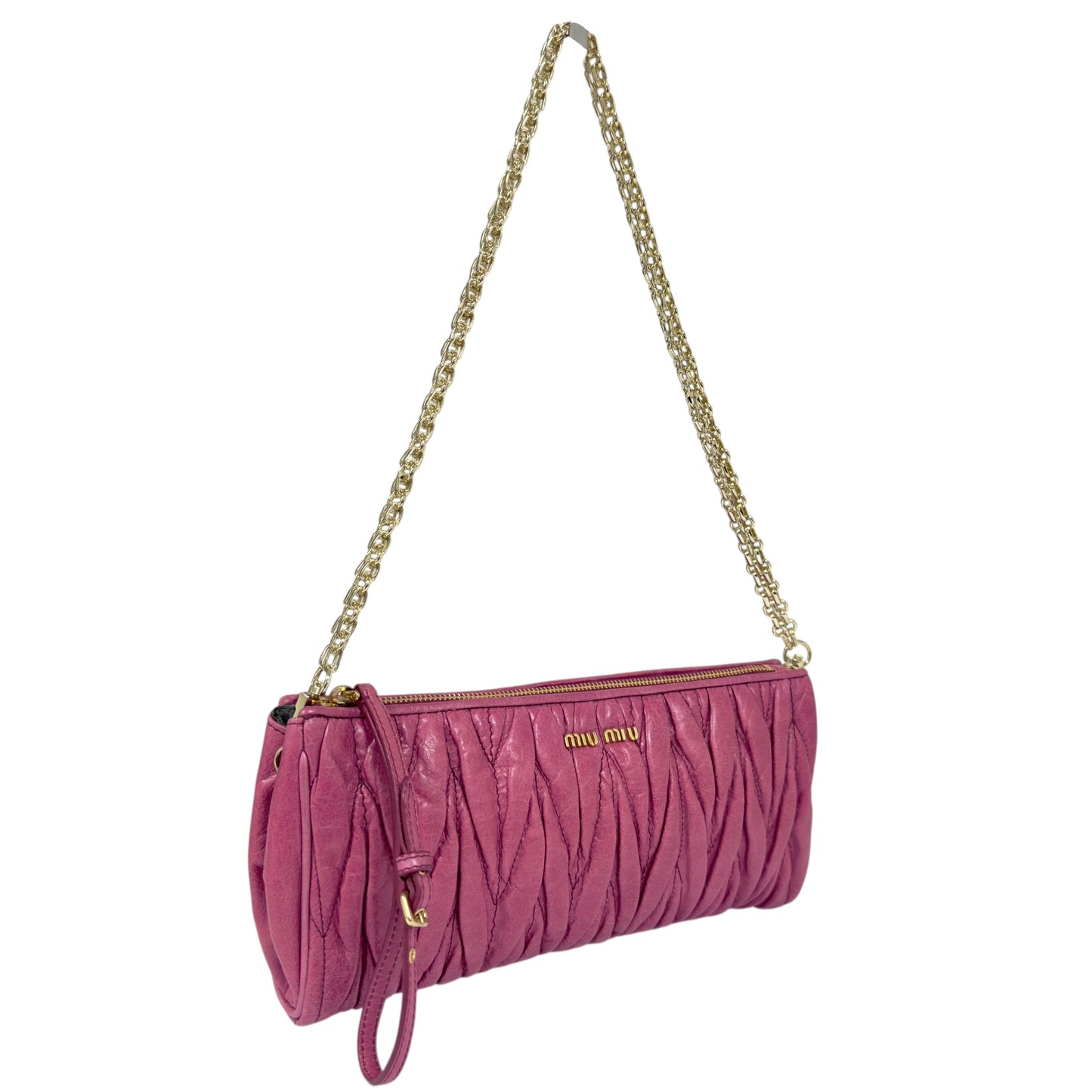 MIU MIU *自加鏈＞送無品牌扣＋無品牌鏈帶* Matelassé 皺摺 肩背包