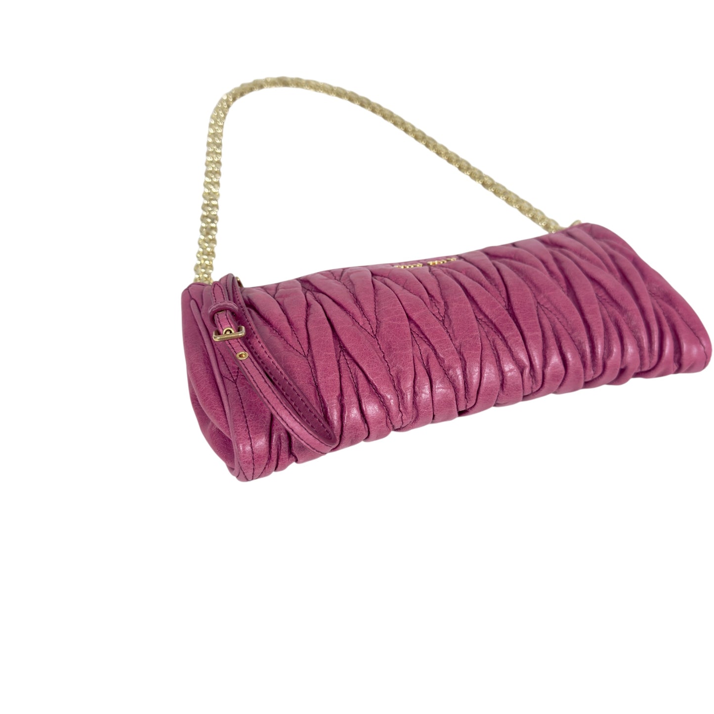 MIU MIU *自加鏈＞送無品牌扣＋無品牌鏈帶* Matelassé 皺摺 肩背包