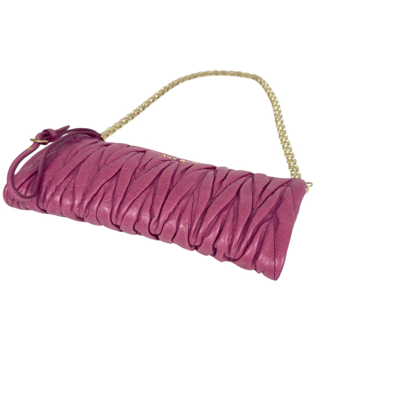 MIU MIU *自加鏈＞送無品牌扣＋無品牌鏈帶* Matelassé 皺摺 肩背包