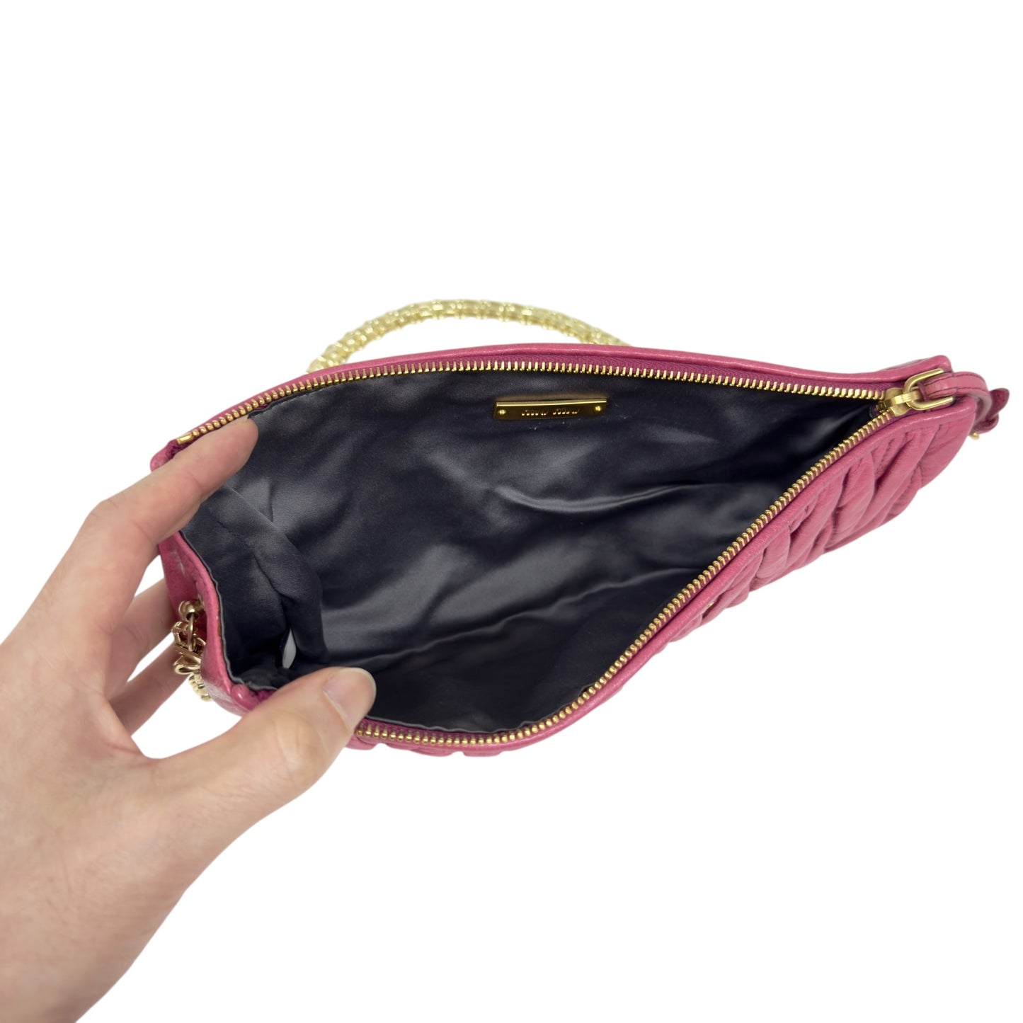 MIU MIU *自加鏈＞送無品牌扣＋無品牌鏈帶* Matelassé 皺摺 肩背包
