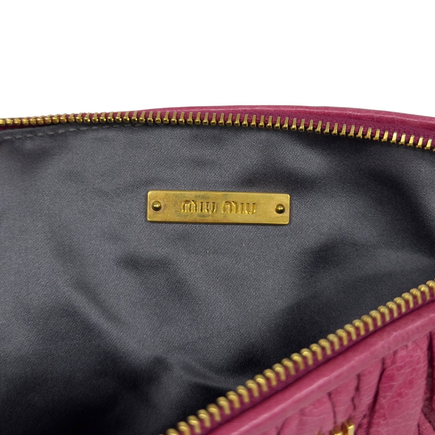 MIU MIU *自加鏈＞送無品牌扣＋無品牌鏈帶* Matelassé 皺摺 肩背包