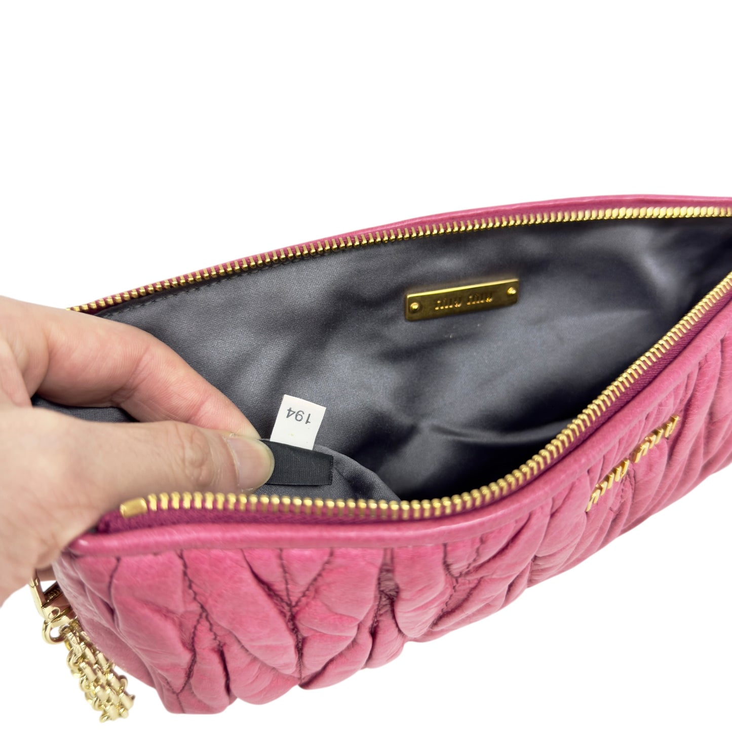 MIU MIU *自加鏈＞送無品牌扣＋無品牌鏈帶* Matelassé 皺摺 肩背包
